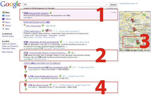 stm google ergebnisse